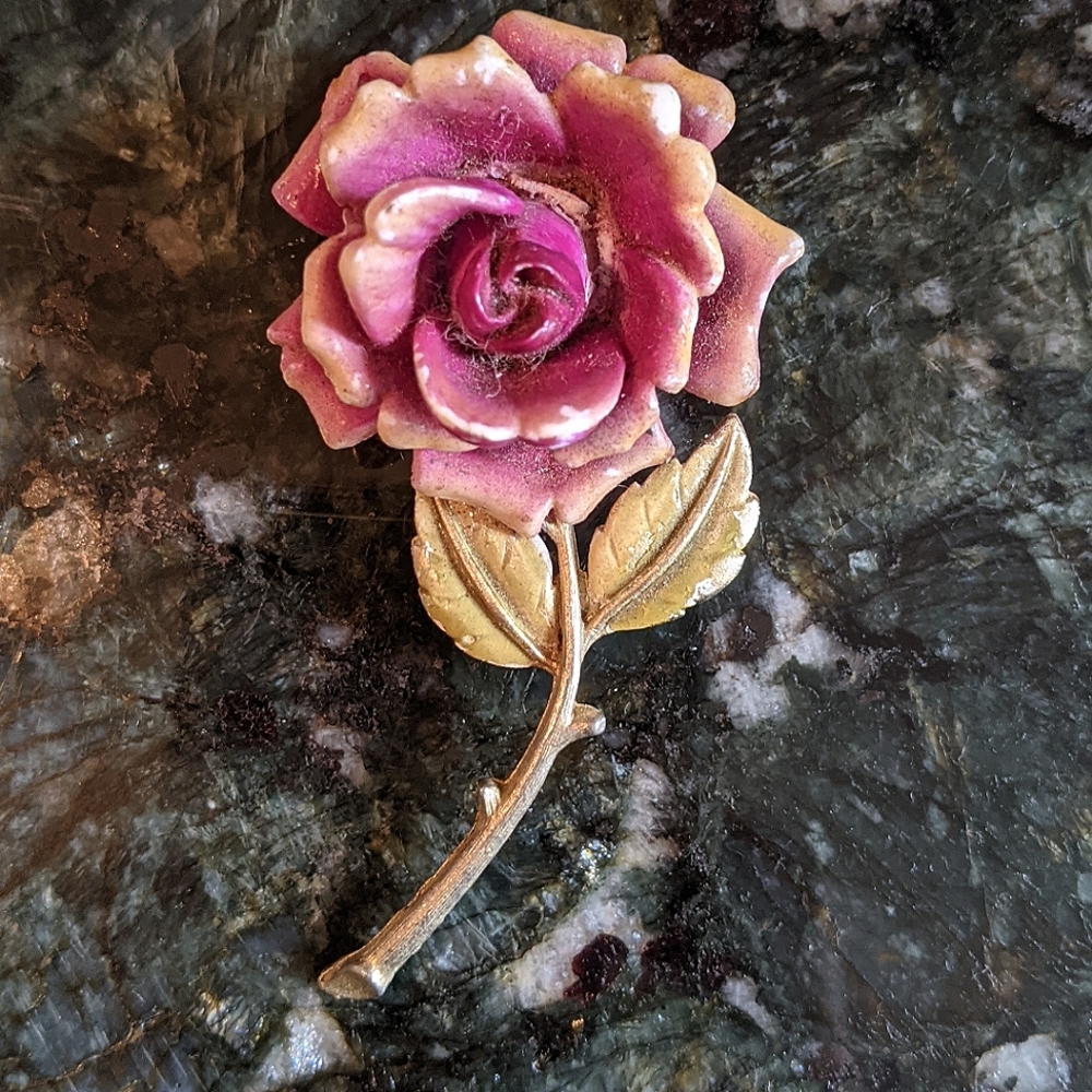 Vintage JJ Floral Brooch
